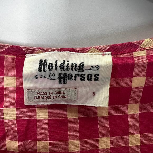 Holding Horses Anthropologie Button Down 8 Checkard - Picture 2 of 7